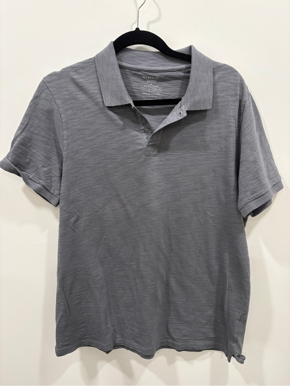 Vince Men’s Gray cotton Polo Shirt size medium